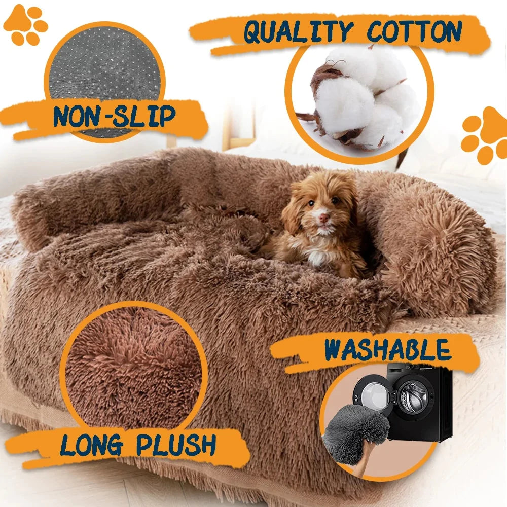 Fuzzy Dog Bed Mat Cover
